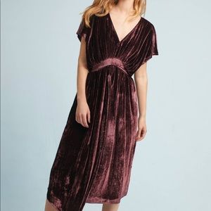 Brand New Condition Plum-Brown Velvet Dress